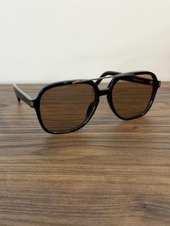 Saint Laurent SL545 Sunglasses – Black / Brown