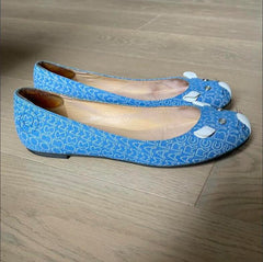 Marc by Marc Jacobs Mouse Ballet Flats – Blue Monogram