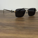 Dior CD Diamond S4U Sunglasses – Silver / Black / Dark Lenses