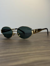Celine CL40235U Sunglasses – Gold / Green Lens