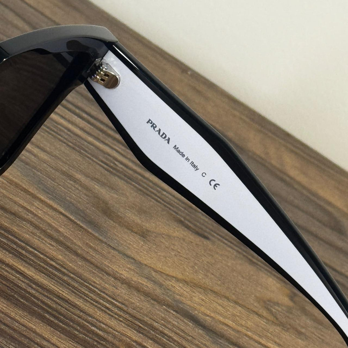 Prada OPR 24ZS Oversized Square Sunglasses – Black / White