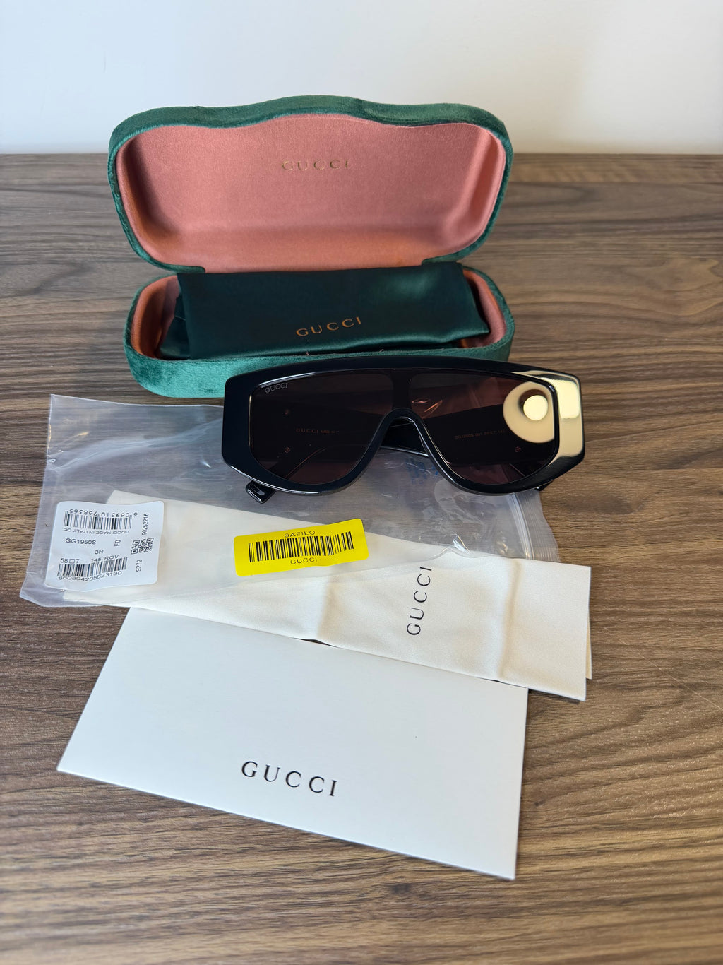 Gucci GG1950S Shield Sunglasses – Black