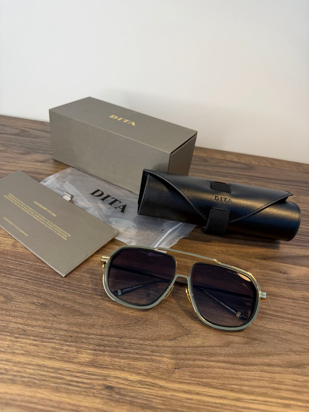 DITA Intracraft Sunglasses – Black / Gold, Purple-Grey Gradient