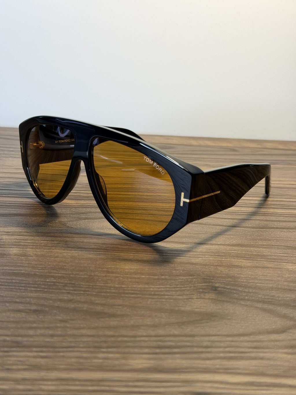 Tom Ford FT1044 Bronson Sunglasses – Shiny Black / Yellow