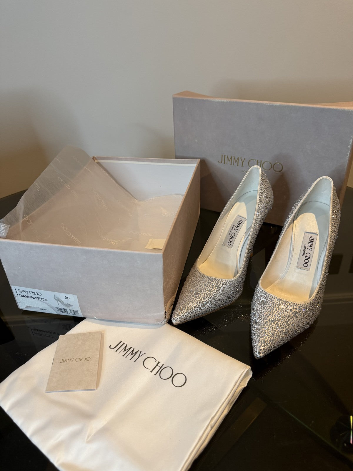 Jimmy Choo Romy Crystal-Embellished Pumps – Silver