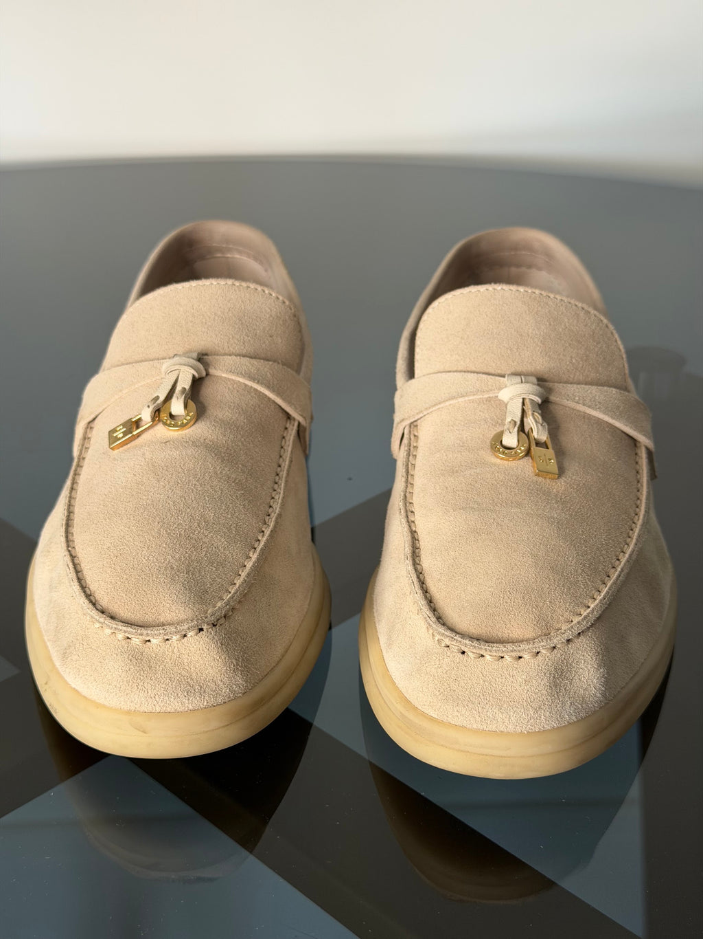 Loro Piana Summer Walk Loafers – Beige Suede