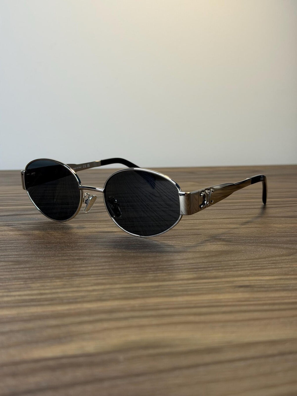 Celine CL40235U Oval Sunglasses – Silver / Black