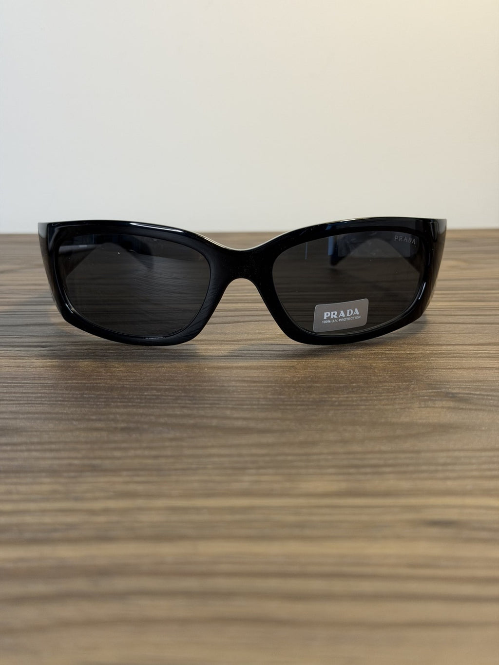 Prada SPRA14 Wraparound Sunglasses – Black