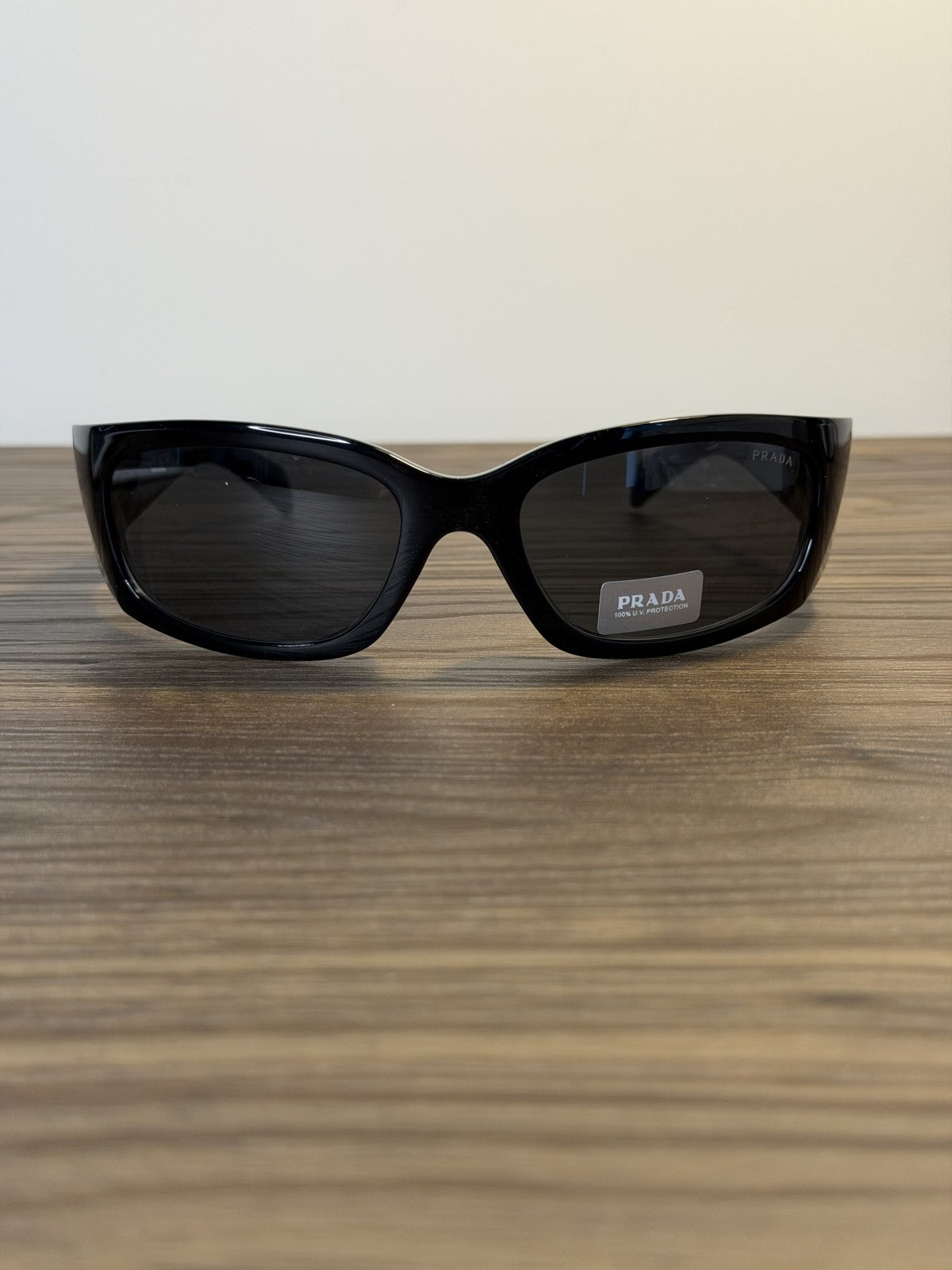 Prada SPRA14 Wraparound Sunglasses – Black