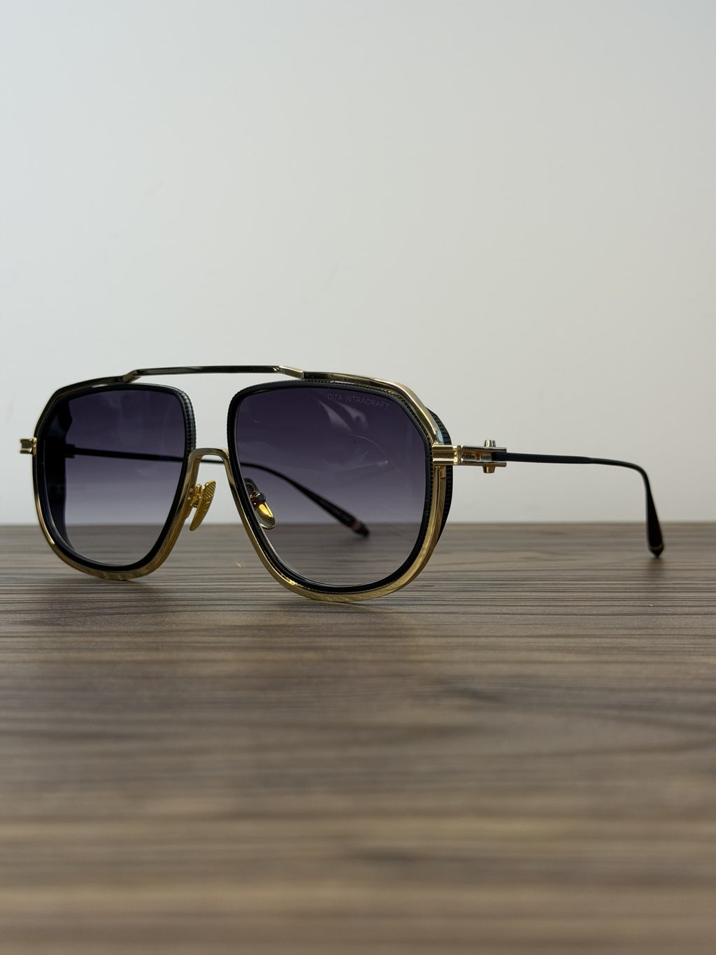 DITA Intracraft Sunglasses – Black / Gold, Purple-Grey Gradient