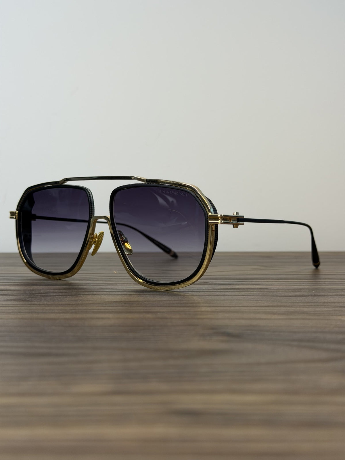 DITA Intracraft Sunglasses – Black / Gold, Purple-Grey Gradient