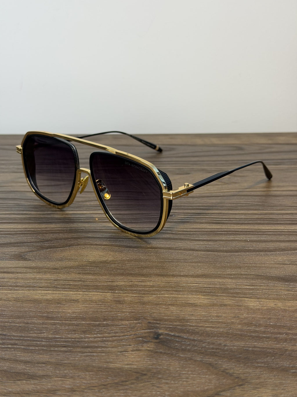DITA Intracraft Sunglasses – Black / Gold, Purple-Grey Gradient