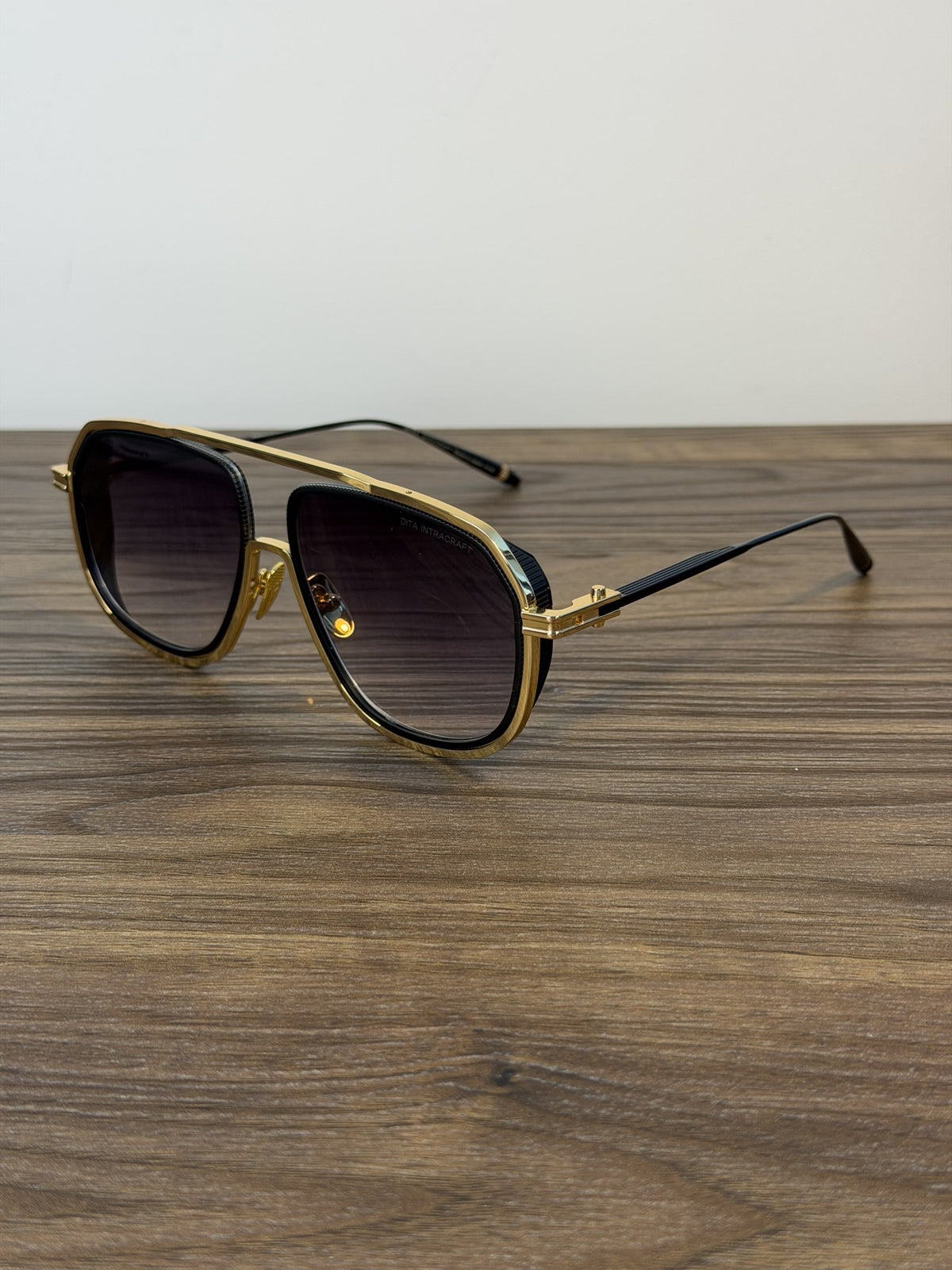 DITA Intracraft Sunglasses – Black / Gold, Purple-Grey Gradient