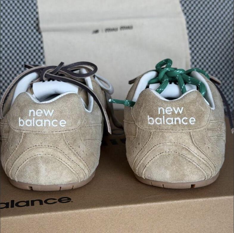 Miu Miu x New Balance 530 SL Suede Sneakers – Beige / Ecru