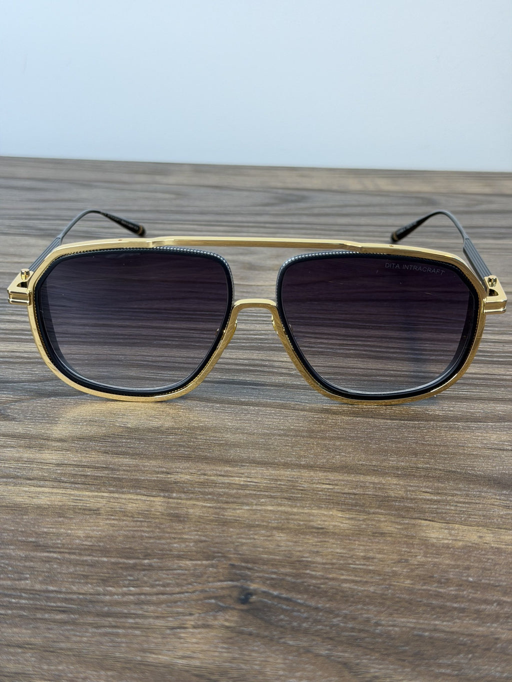 DITA Intracraft Sunglasses – Black / Gold, Purple-Grey Gradient