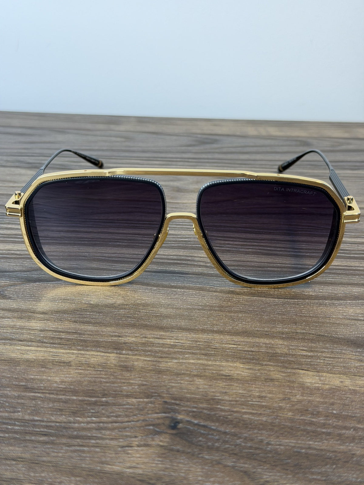 DITA Intracraft Sunglasses – Black / Gold, Purple-Grey Gradient