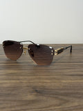 DITA Rimless Sunglasses – Brown / Pink Gradient
