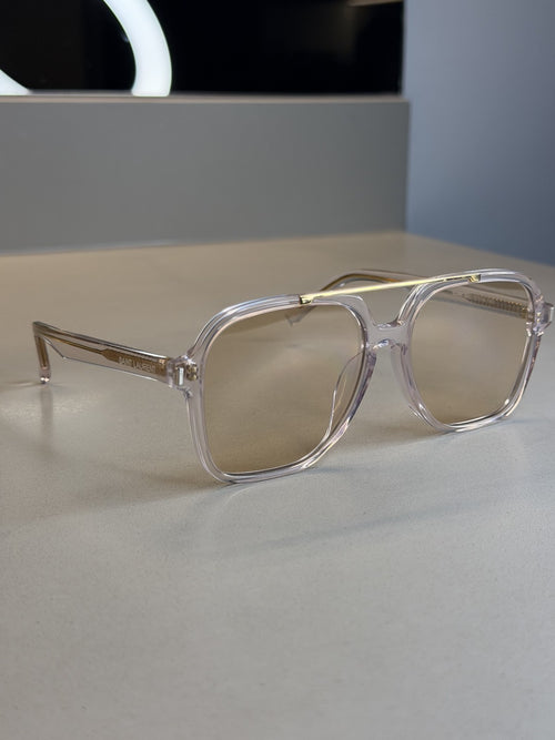Saint Laurent Crystal Aviator Sunglasses – Light Brown