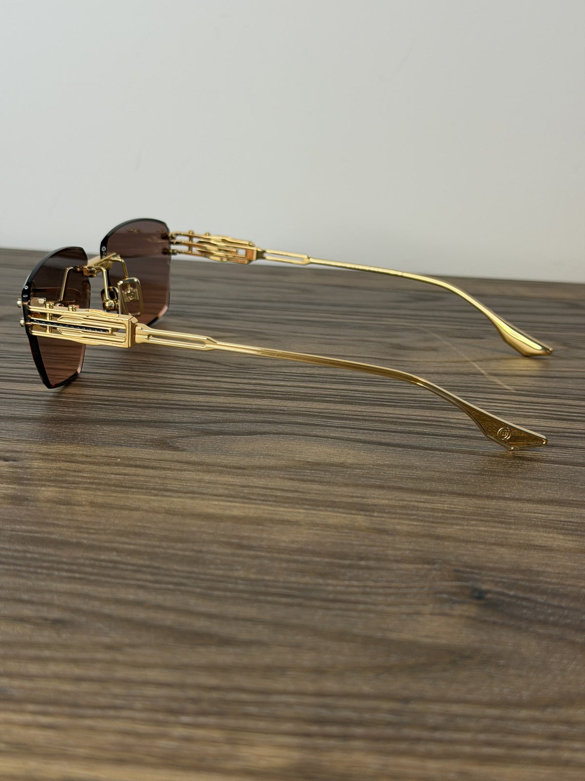 DITA Rimless Sunglasses – Brown / Pink Gradient