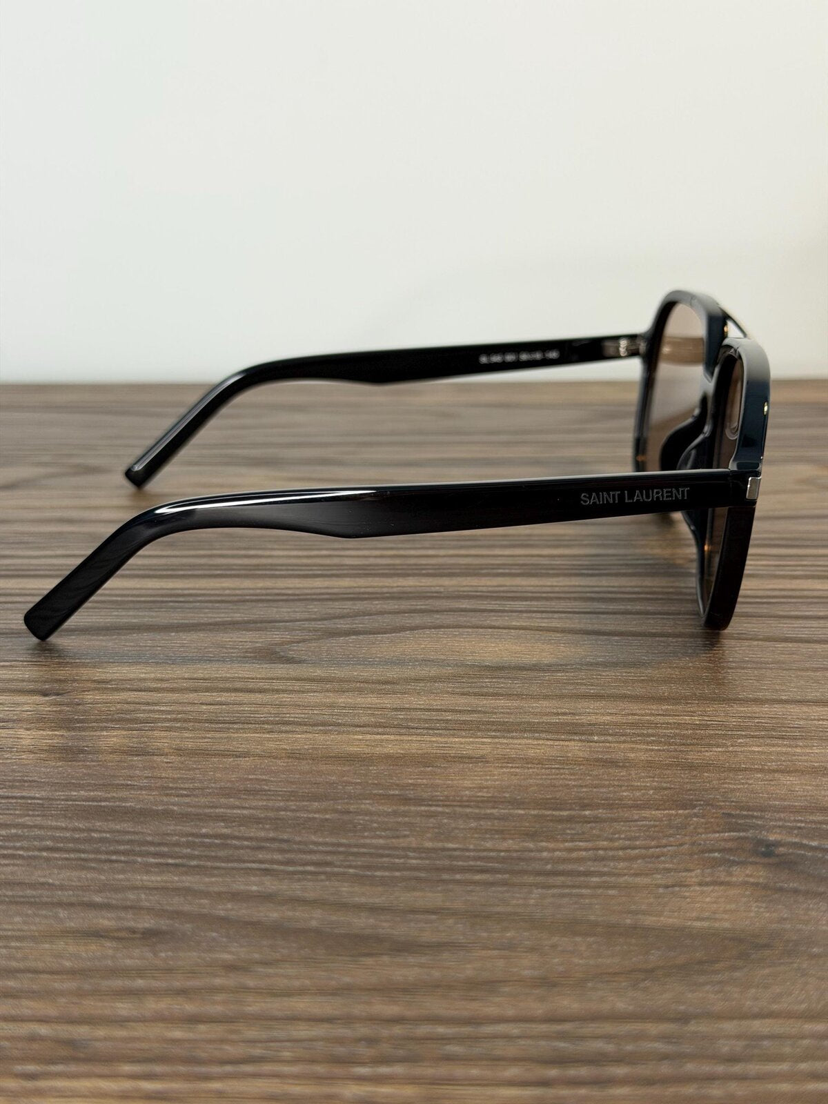 Saint Laurent SL545 Sunglasses – Black / Brown