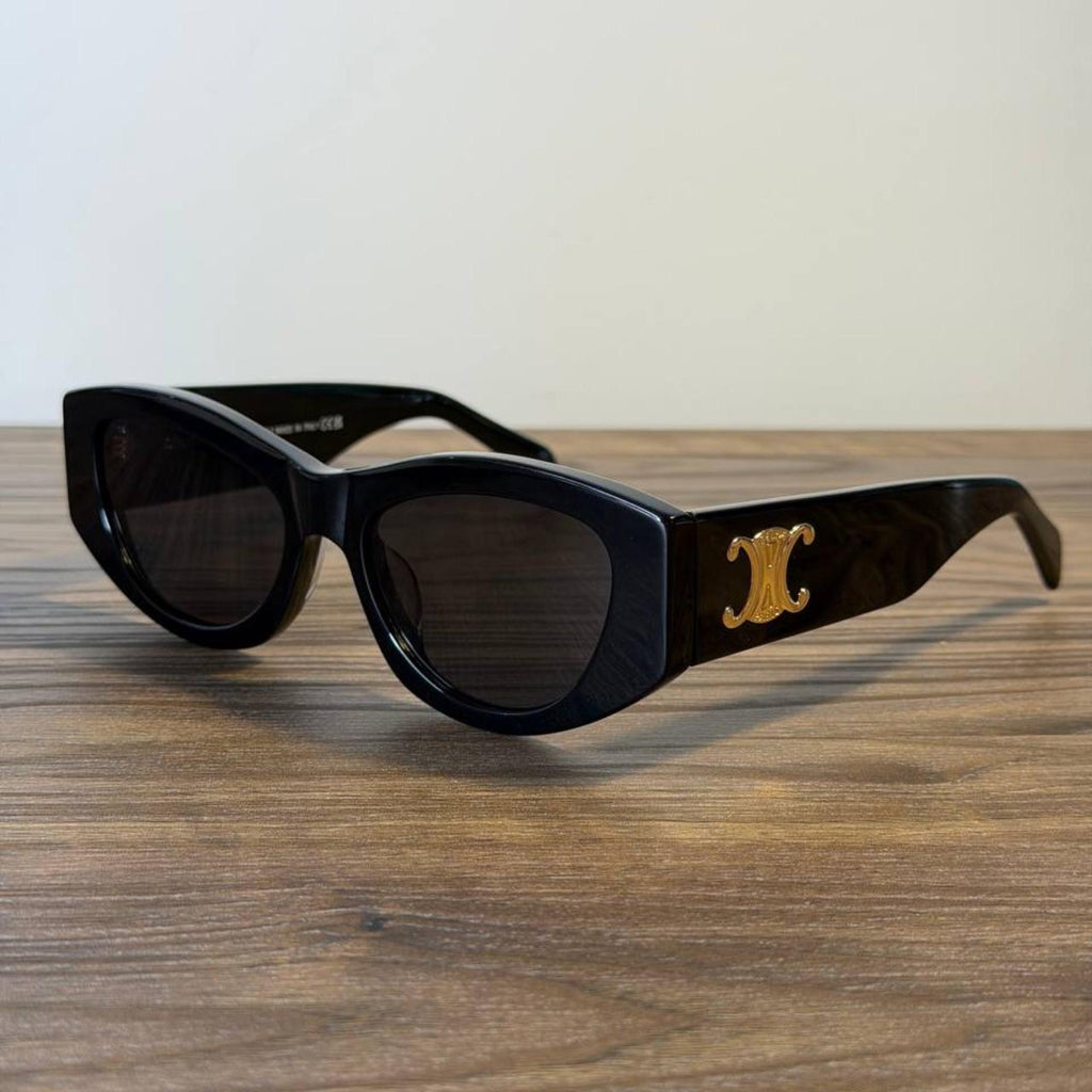 Celine Triomphe CL40308U Cat-Eye Sunglasses – Black / Grey