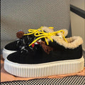Miu Miu Platform Sneakers – Black Suede