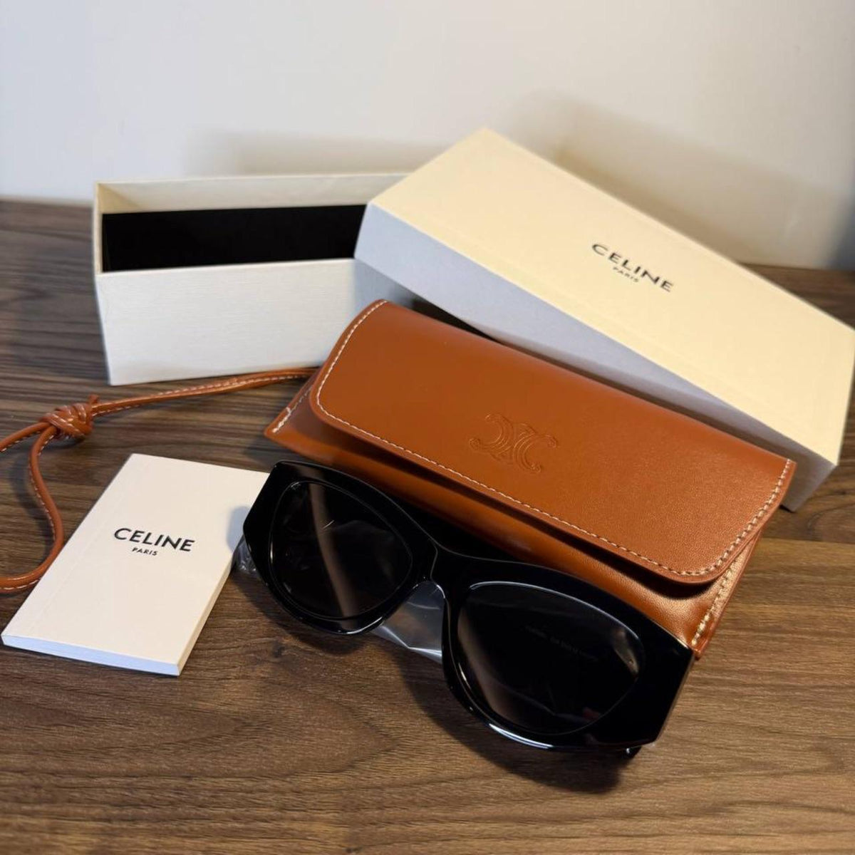 Celine Triomphe CL40308U Cat-Eye Sunglasses – Black / Grey