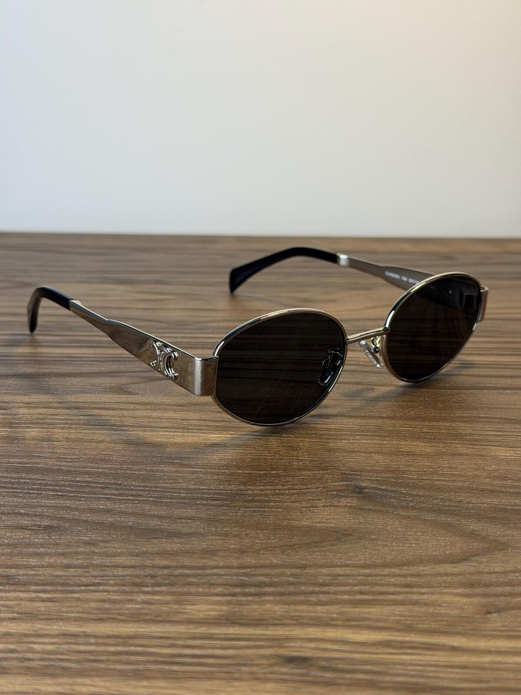 Celine CL40235U Oval Sunglasses – Silver / Black