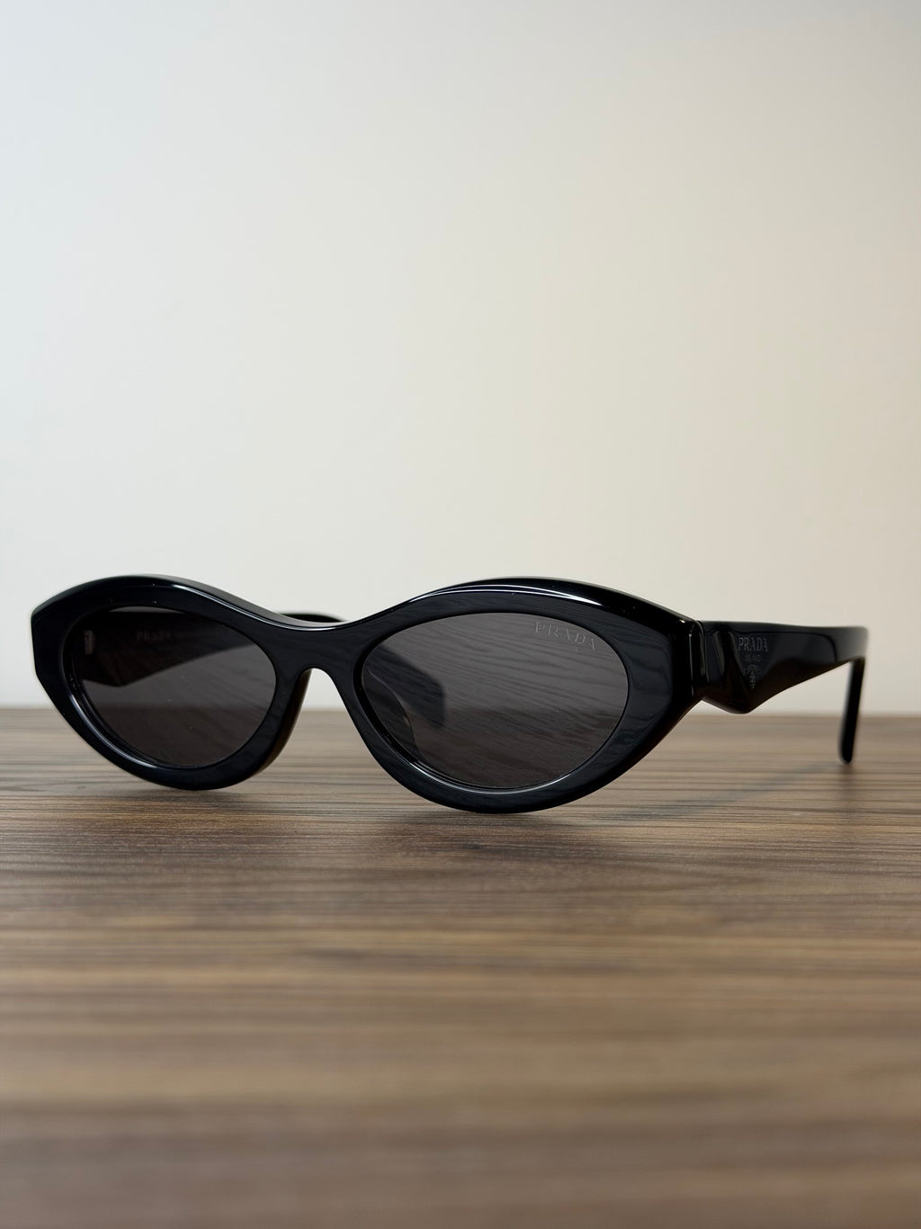 Prada SPR 26Z Cat-Eye Sunglasses – Black / Grey Lenses