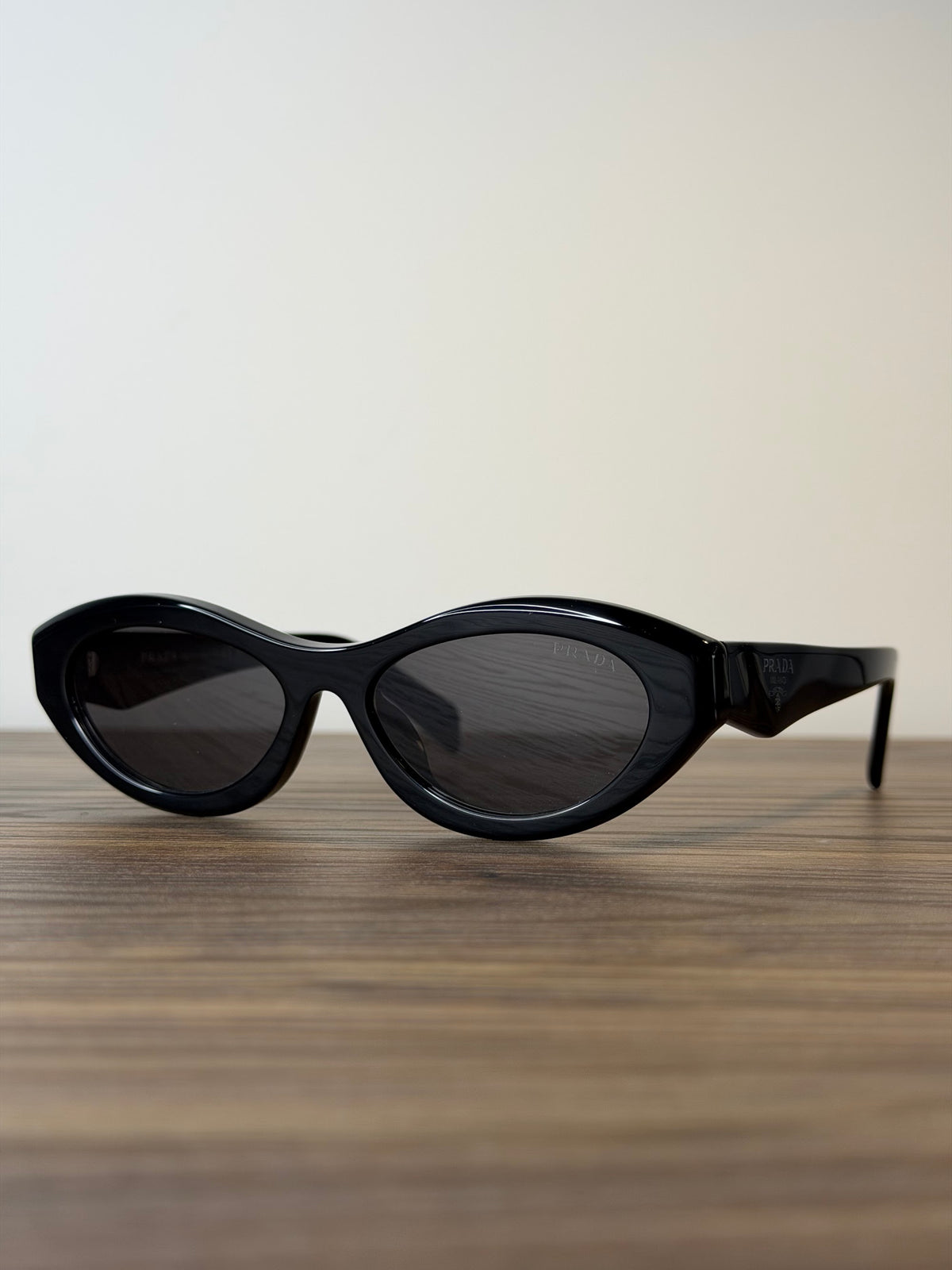 Prada SPR 26Z Cat-Eye Sunglasses – Black / Grey Lenses