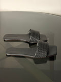 Bottega Veneta Black Woven Platform Sandals