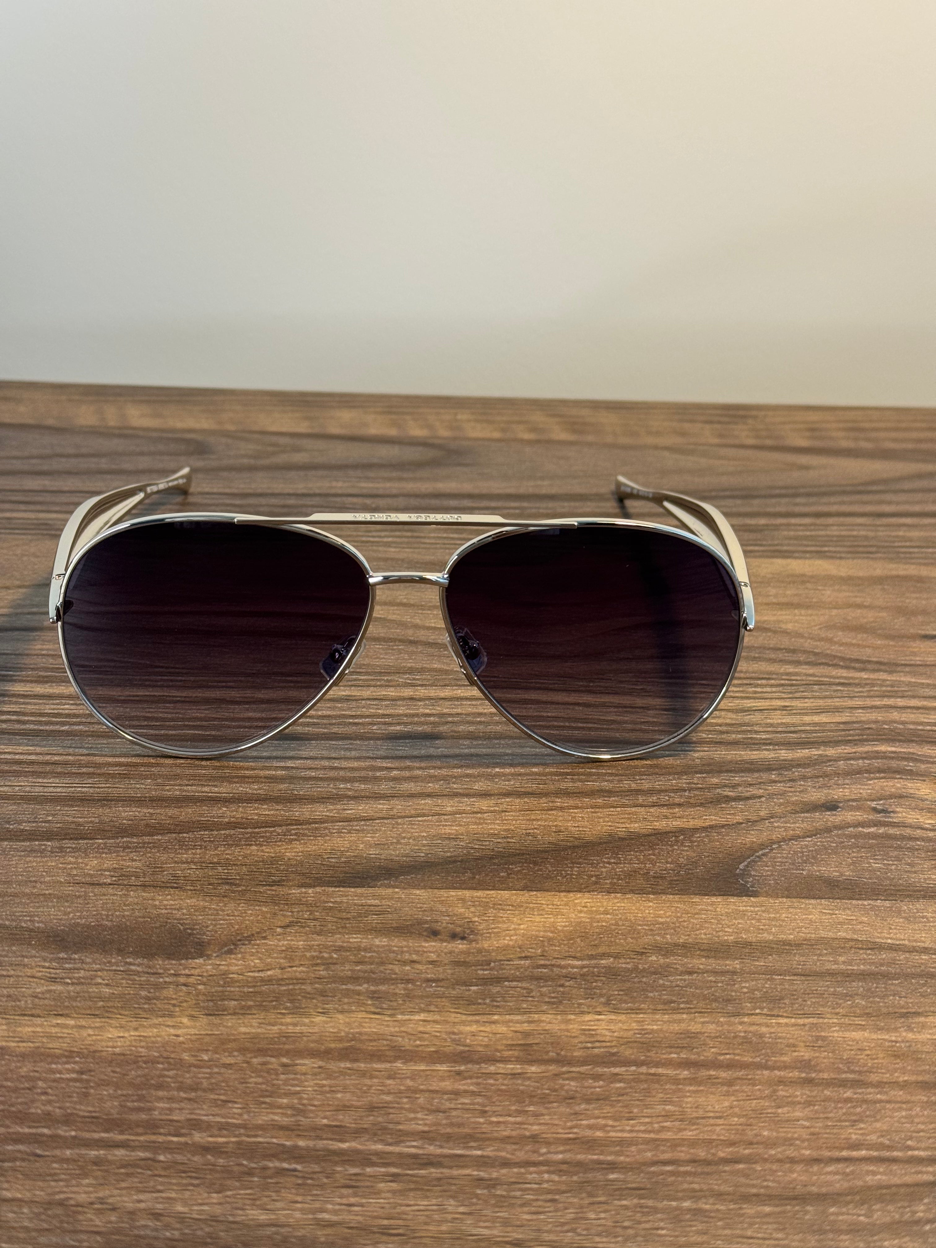 Bottega Veneta BV1305S Aviator Sunglasses – Silver - unisex