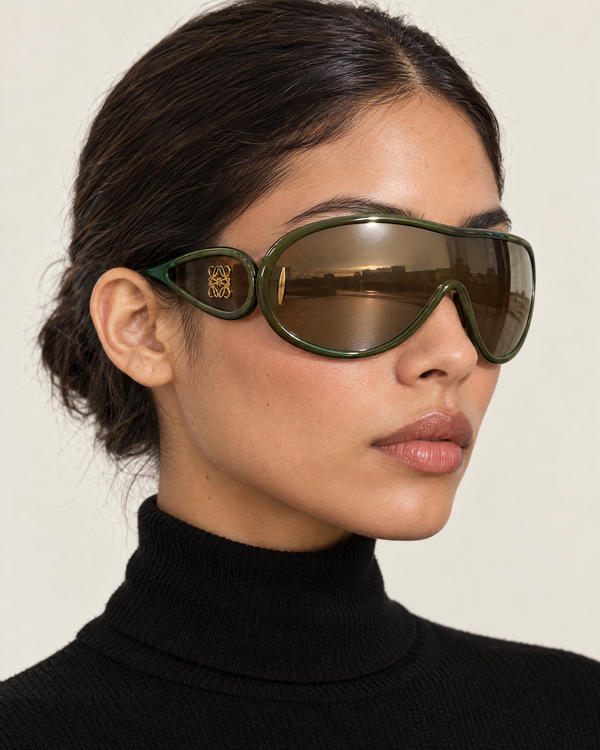 Loewe LW40108I Sunglasses – Khaki Shield