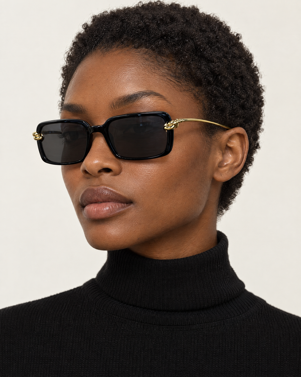 Bottega Veneta BV1439S Sunglasses – Black / Gold