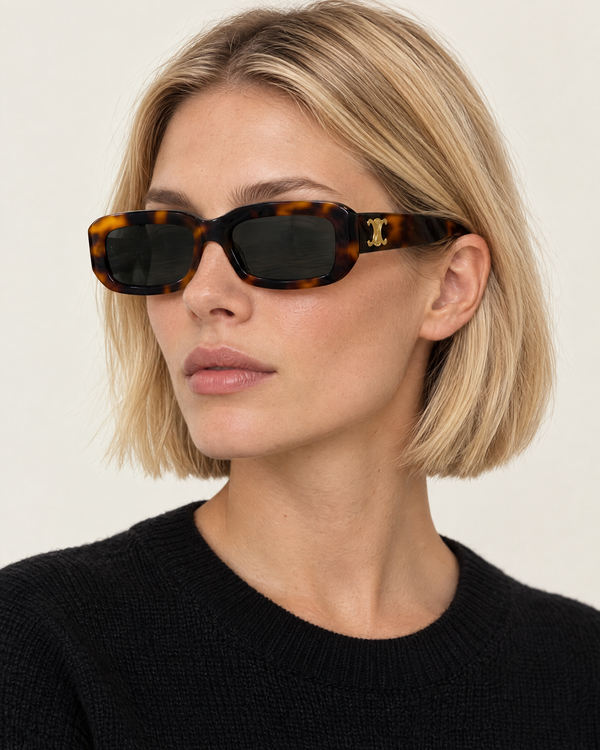 Celine Triomphe CL40282U Sunglasses – Dark Havana / Smoke Lenses