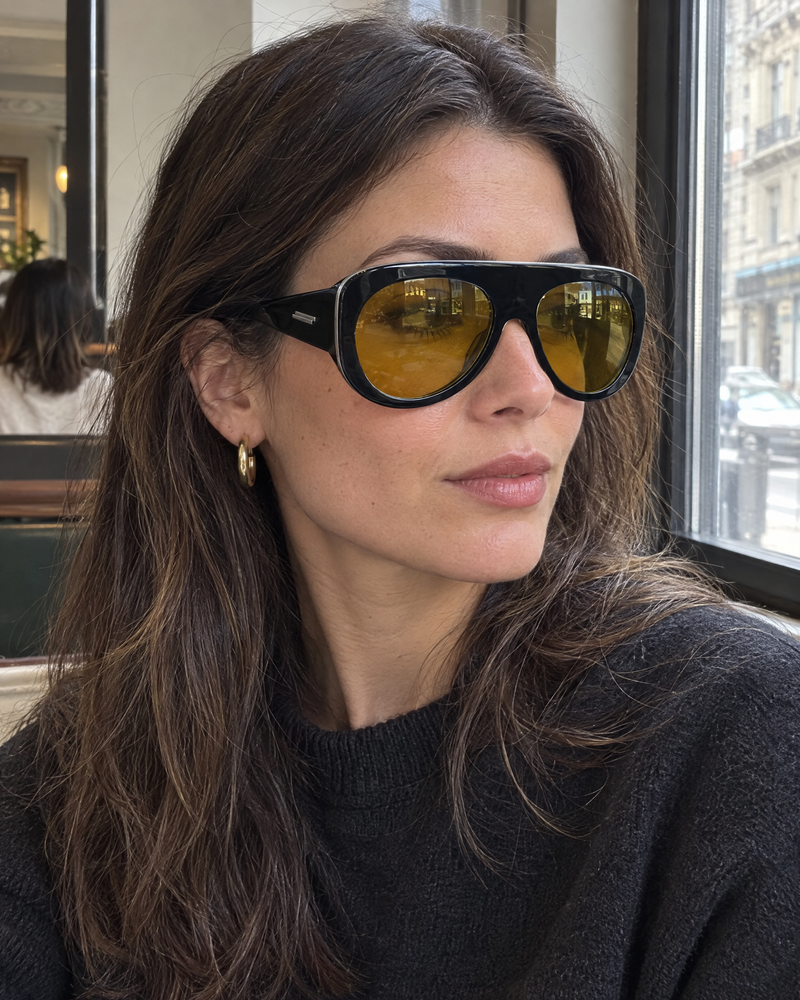 Bottega Veneta BV1362S Sunglasses – Black Yellow