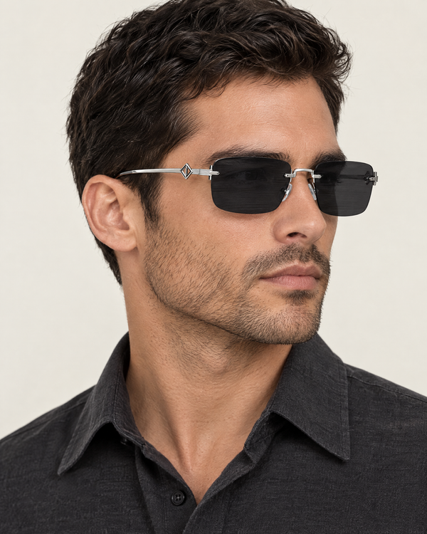 Dior CD Diamond S4U Sunglasses – Silver / Black / Dark Lenses
