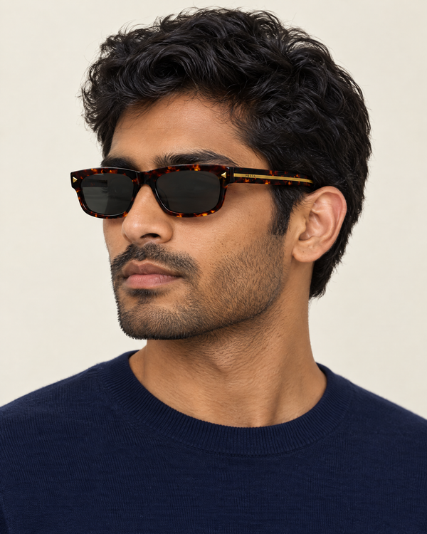 Prada Rectangular Sunglasses – Tortoiseshell Brown