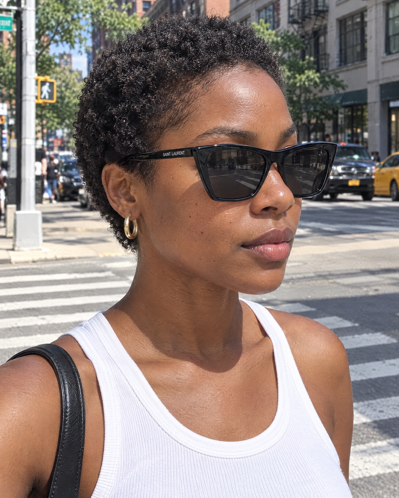 Saint Laurent Jeanne SL 737 Cat Eye Sunglasses – Black