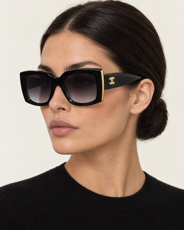 Chanel 5435 Sunglasses – Black / Grey Gradient