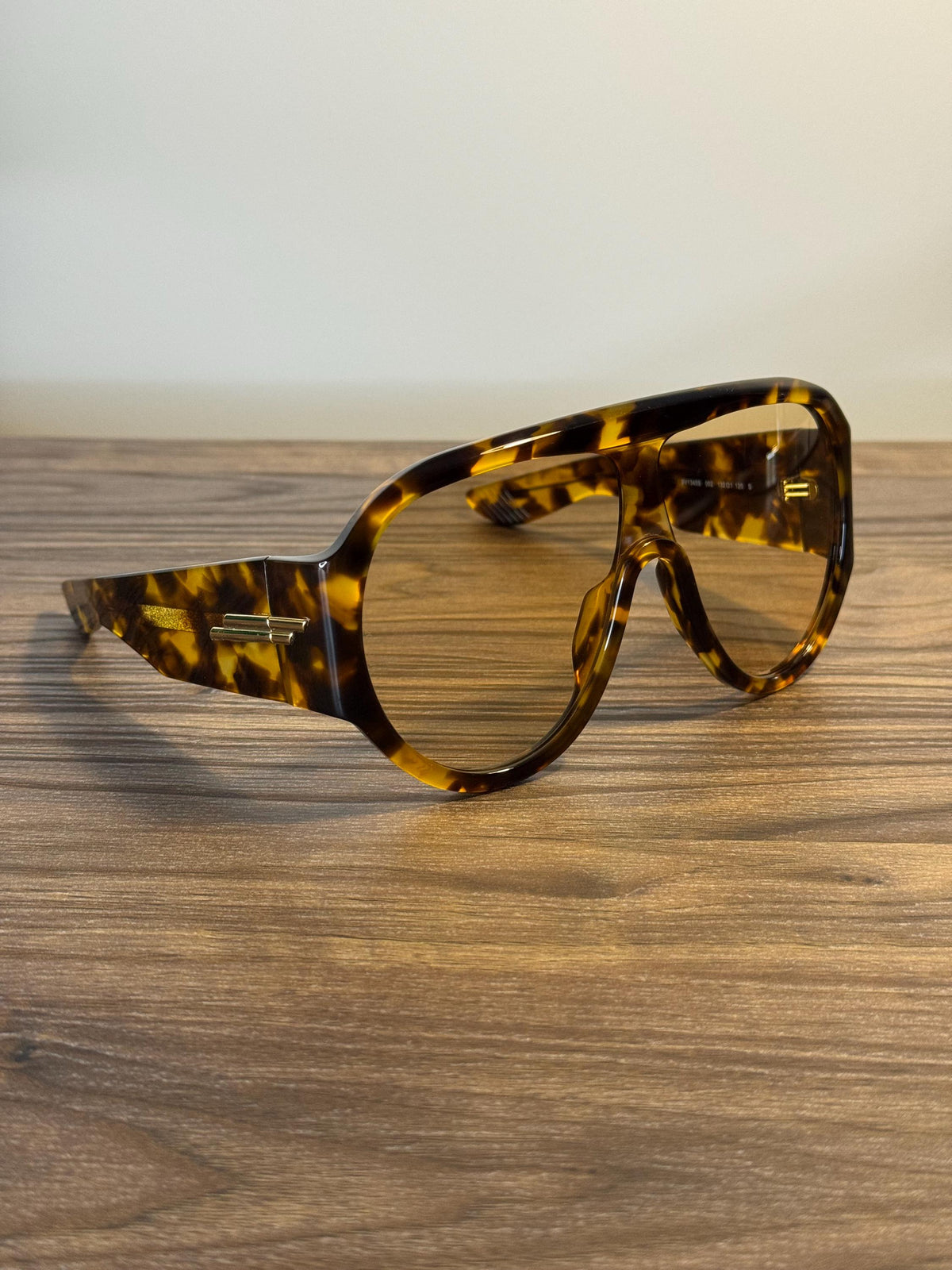 Bottega Veneta BV1345S Aviator Sunglasses – Tortoiseshell Yellow