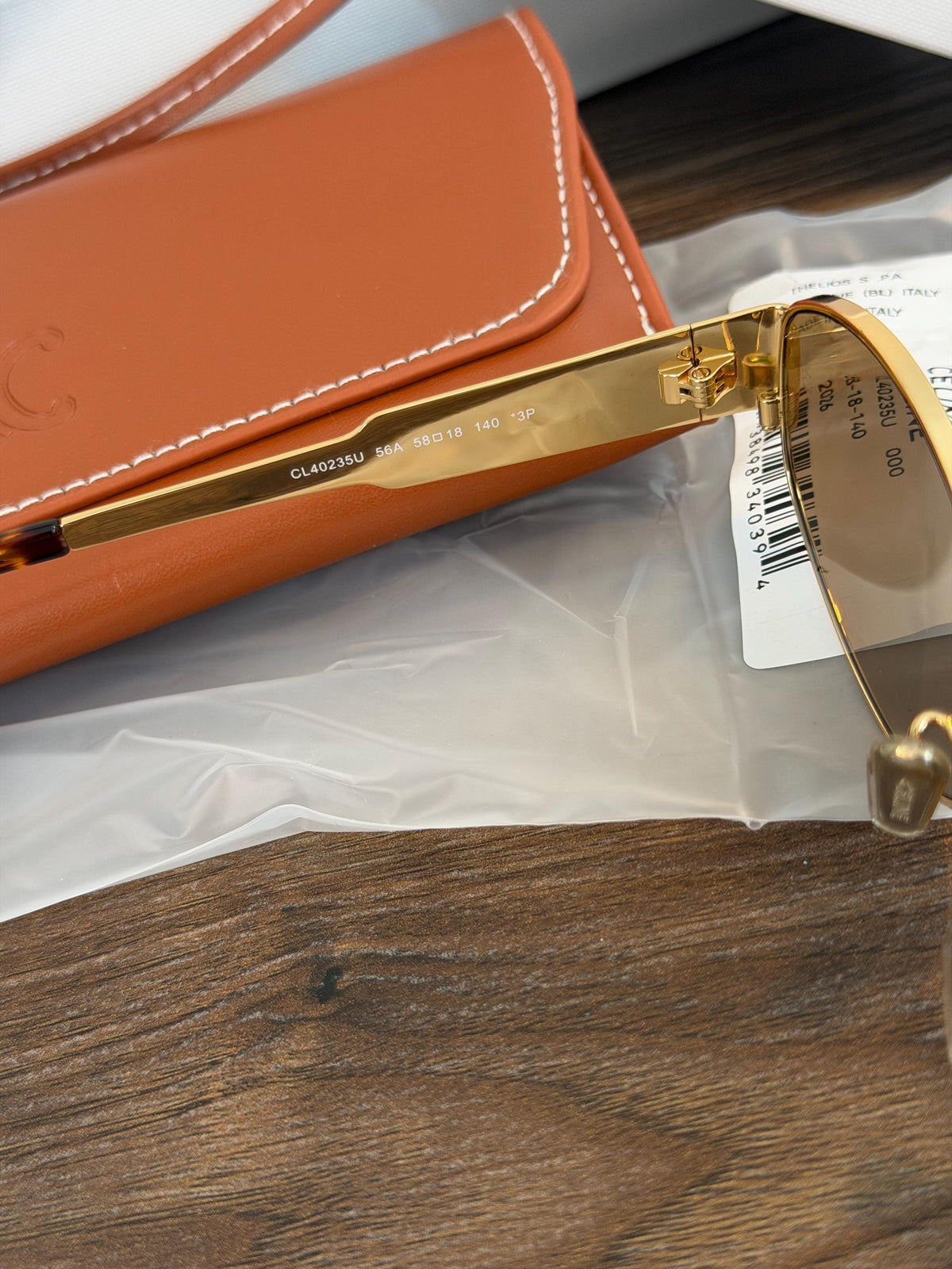 Celine CL40235U Sunglasses – Gold / Brown Lens