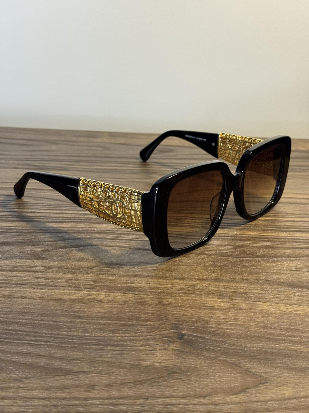 Chanel CH5532 Square Sunglasses – Black / Gold CC Logo