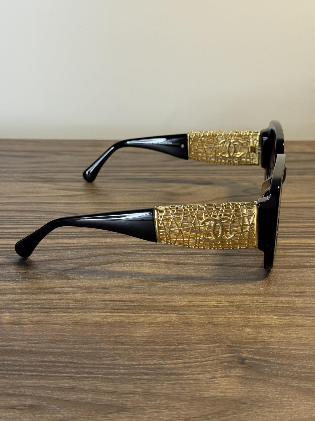 Chanel CH5532 Square Sunglasses – Black / Gold CC Logo