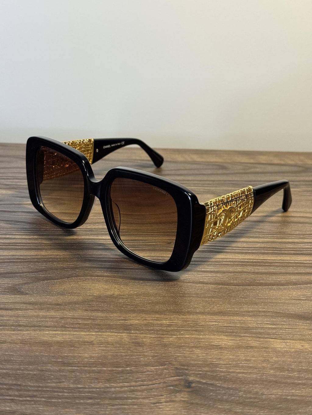 Chanel CH5532 Square Sunglasses – Black / Gold CC Logo