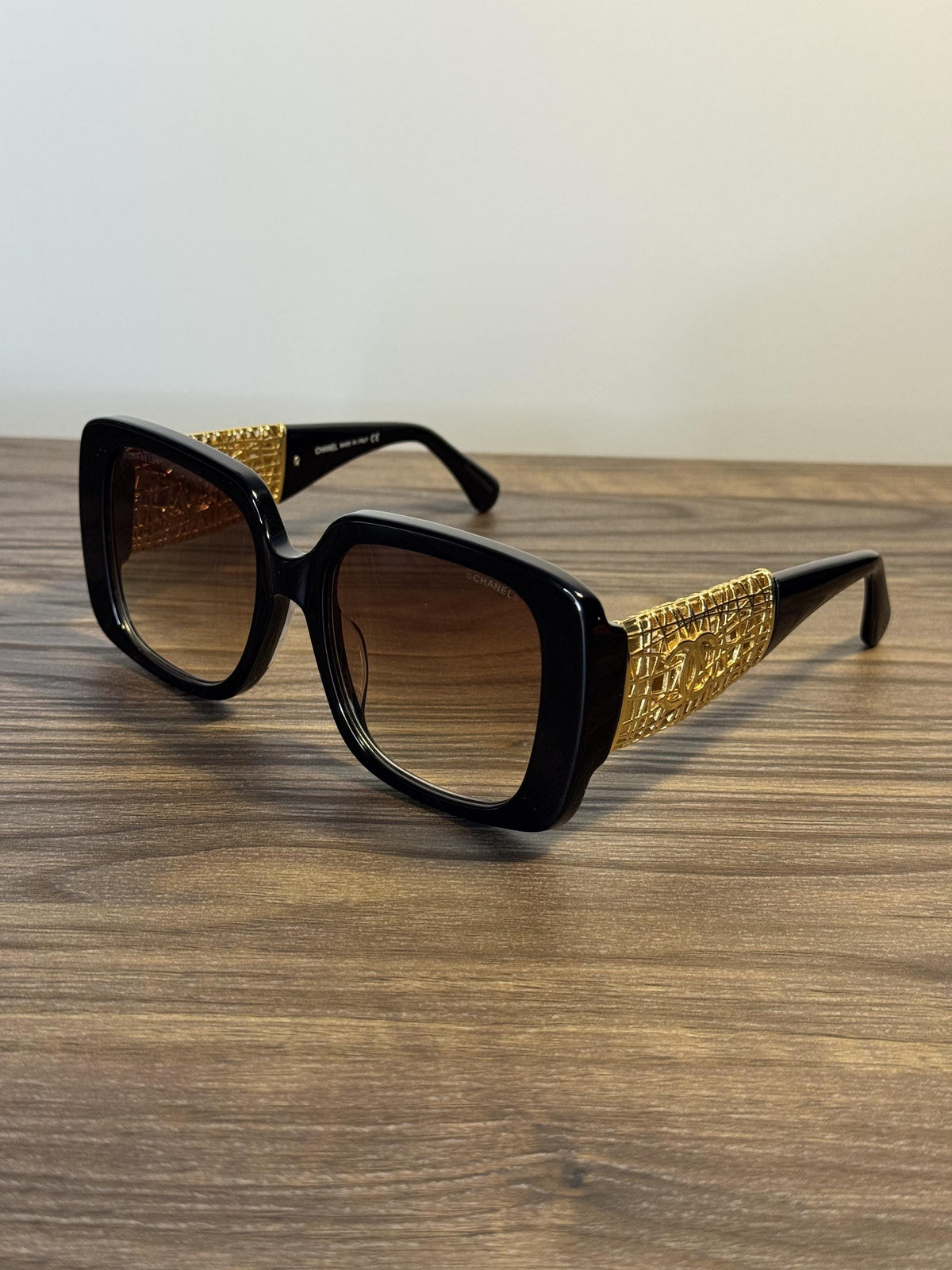 Chanel CH5532 Square Sunglasses – Black / Gold CC Logo