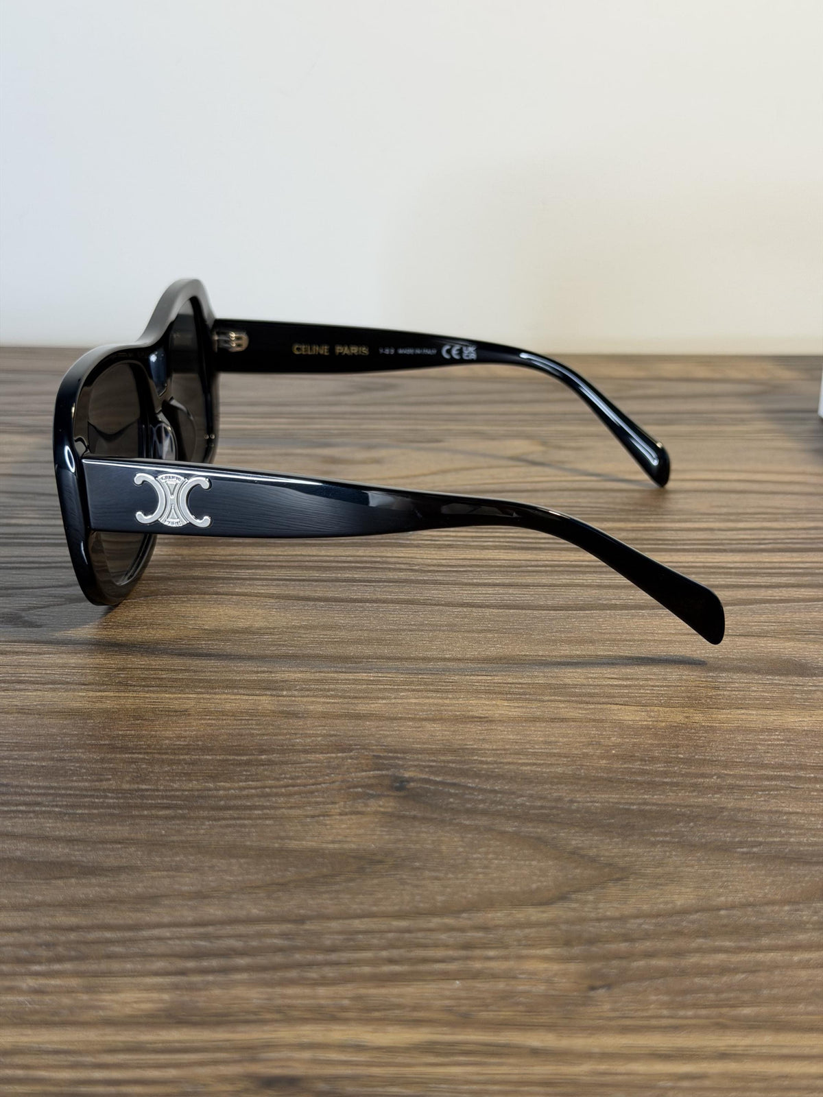 Celine CL40331U Triomphe Sunglasses – Black / Silver Triomphe Logo
