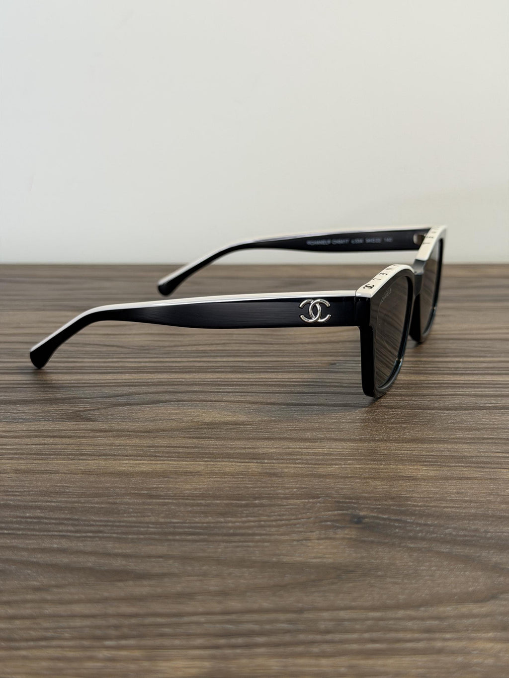 Chanel CH5417 Square Sunglasses – Black & Cream / Silver CC Logo