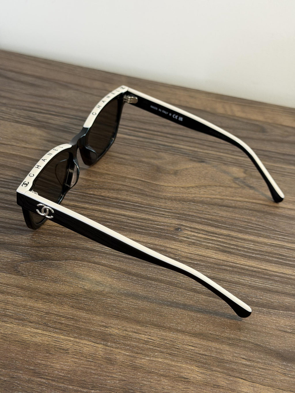 Chanel CH5417 Square Sunglasses – Black & Cream / Silver CC Logo