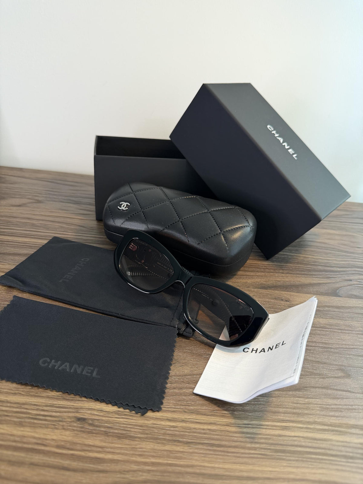 Chanel CH5493 Polarized Sunglasses – Black / Gold CC Logo
